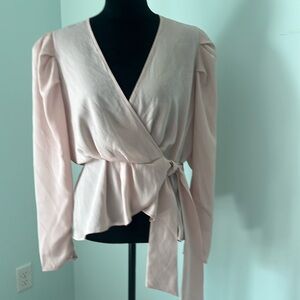 NWT EXPRESS Light Pink Silk Top